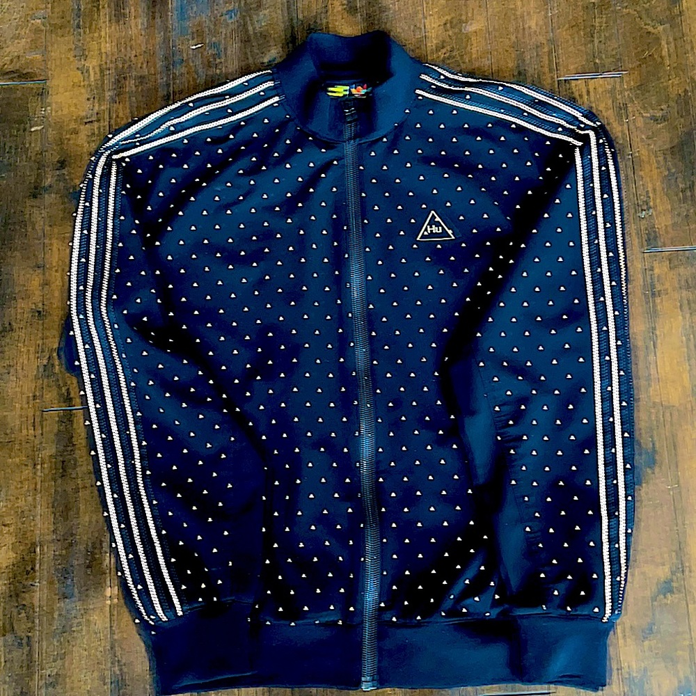 Pharrell Williams x Adidas reflective black Track Top - Size M